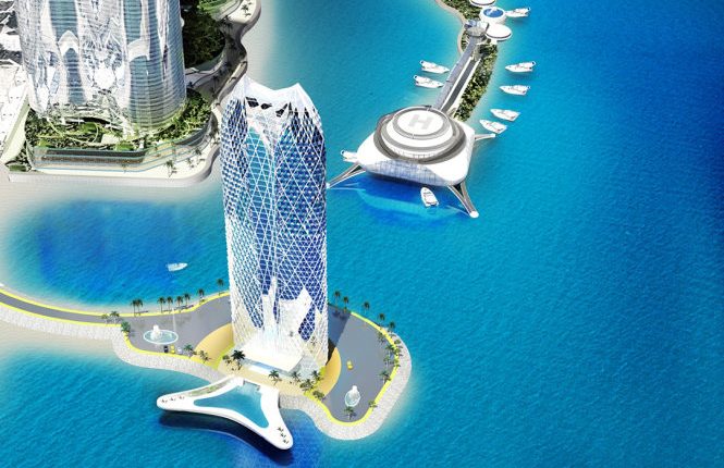 Phối cảnh cao ốc vườn Phoenix trên bãi biển Nha Trang ở phía nam cầu Trần Phú